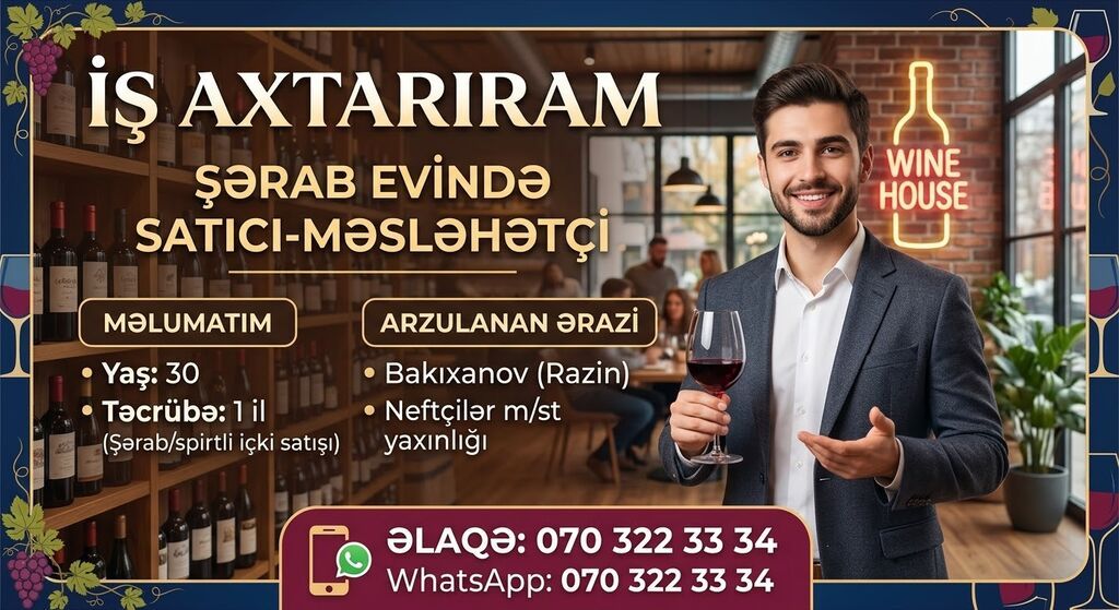 Satış məsləhətçisi, Kişi, 1-2 illik təcrübə — Satış, Bakı