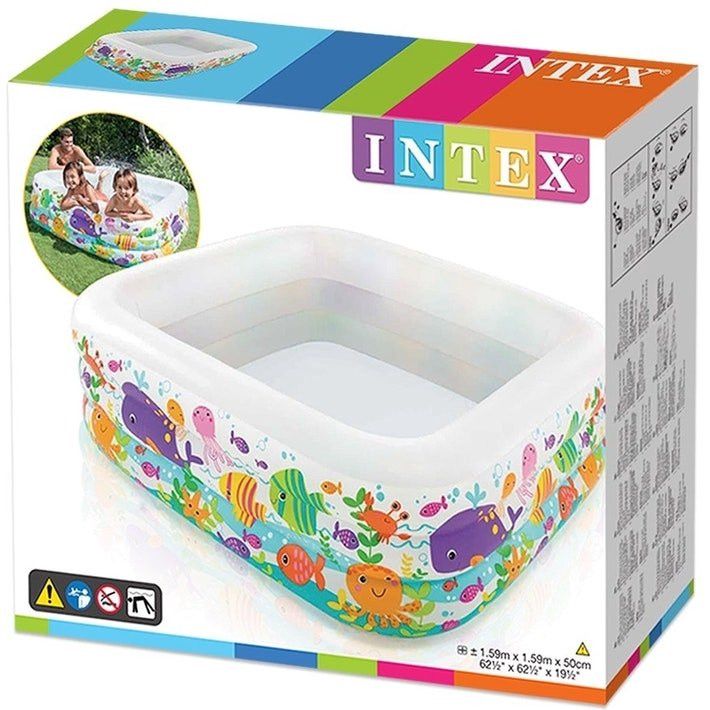 Şişmə hovuz Intex Aquarium 57471, rəngbərəng, dairəvi, 159x50 sm — Hovuzlar, Bakı