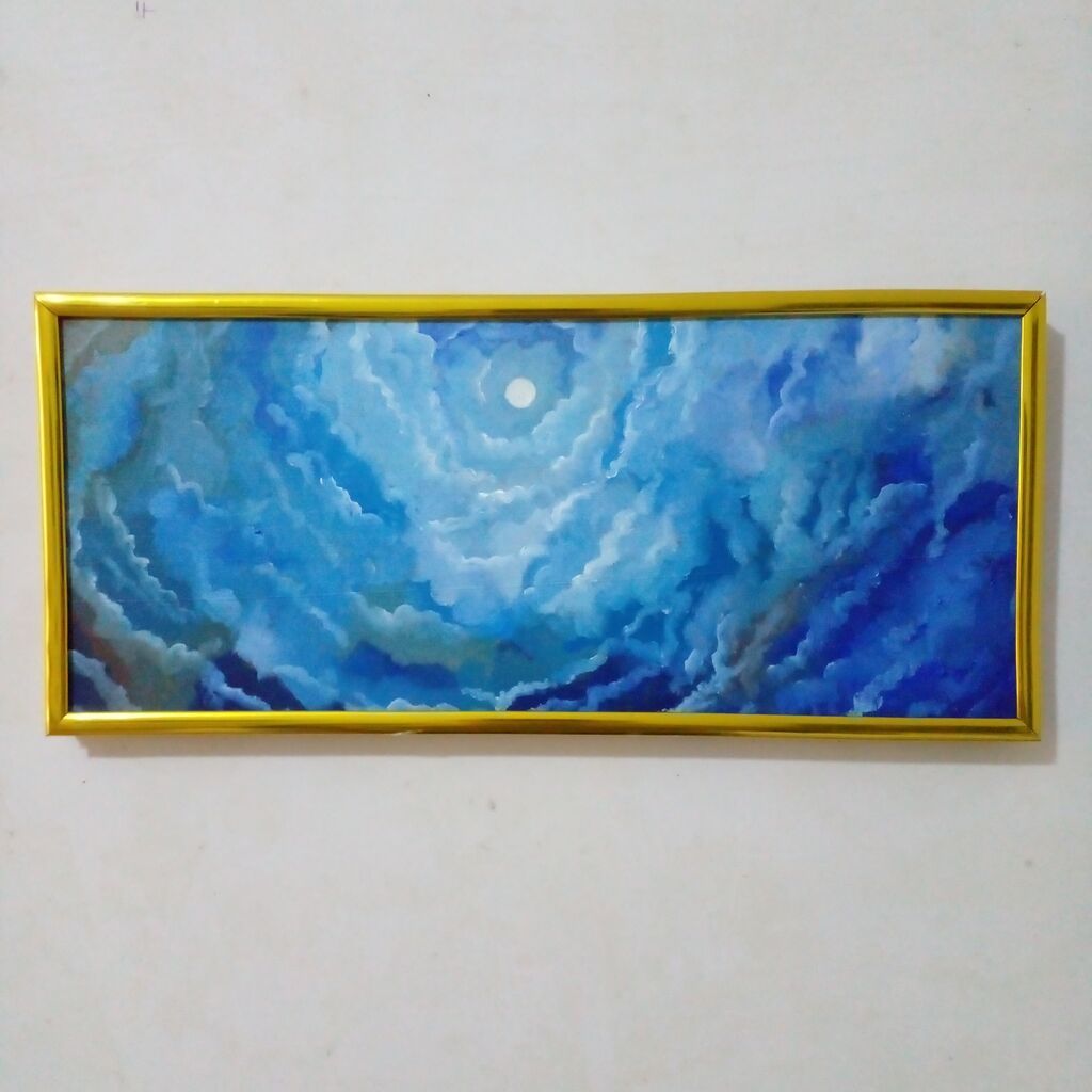 Rəsm lövhələri – orijinal əl işləri, qızılı çərçivə ilə 17x34 sm — Şəkillər, plakatlular və çərçivələr, Saray (2)