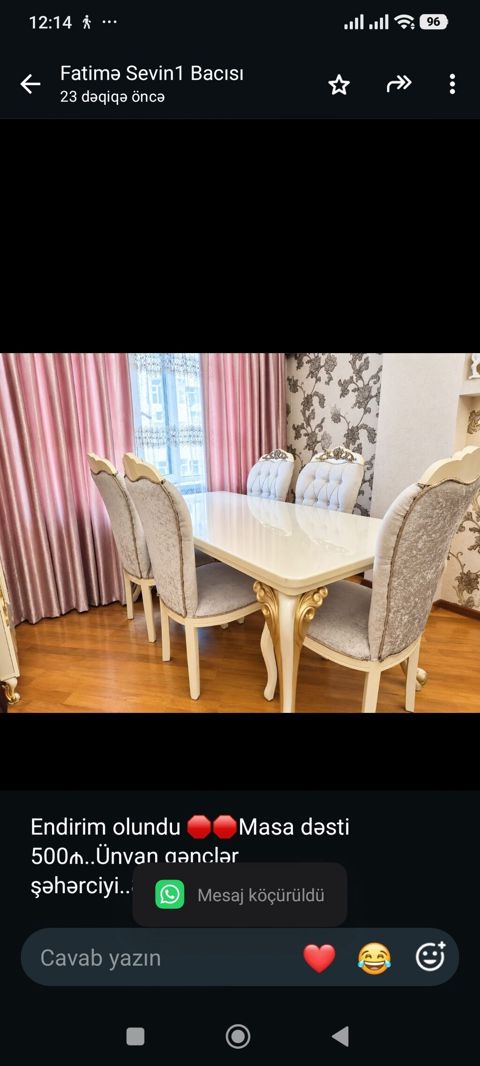 Endirim olundu Masa dəsti 500₼. Ünvan gənclər — Bakı