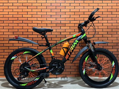 Dağ velosipedi Strim MTB20, 20", qara/yaşıl — Bakı