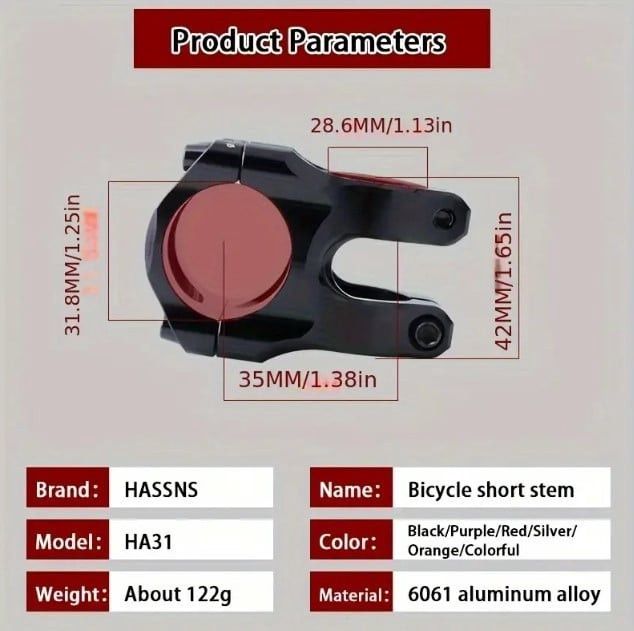 Velosiped üçün sükan gövdəsi Hassns Xamilyon, 31.8 mm, 6061 alüminium - bikesport_64 — Mallar, Bakı (2)