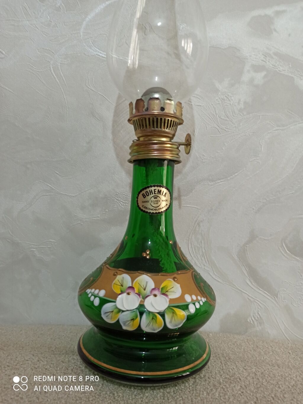 Bohemia şüşə neft lampası – Çexoslovakiya istehsalı - Brend/işarə — Digər, Bakı