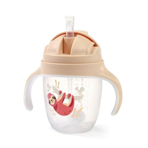 Tökülməyən fincan Babyono 1464/04, 240 ml, 6 aydan, tutacaqlar ilə, qəhvəyi — Bakı