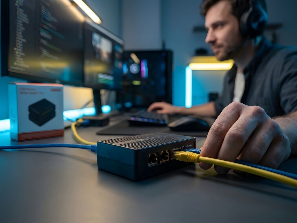 5 Ports Gigabit Switch Gigabit Sürət: 5 portlu şəbəkə — Şəbəkə və server avadanlığı, Bakı (2)