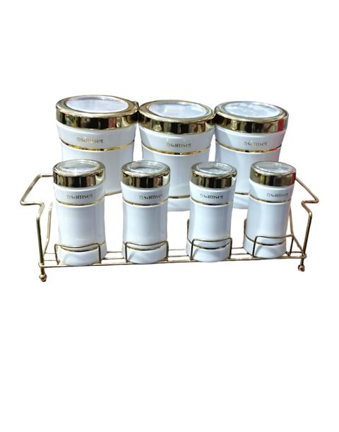 Saxlama qabı dəsti Samset, ağ, böyük: 13x6 sm, balaca: 15x11 sm, 7 əd — Bakı