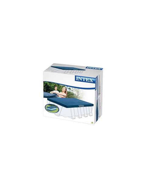 Hovuz örtüyü Intex 28037, düzbucaqlı, 400x200 sm, çərçivə hovuzu üçün, brezent, vinil, 0.18 mm qalınlıq, 20 sm yan çıxıntı, drenaj delikli - 6941057404004 — Bakı