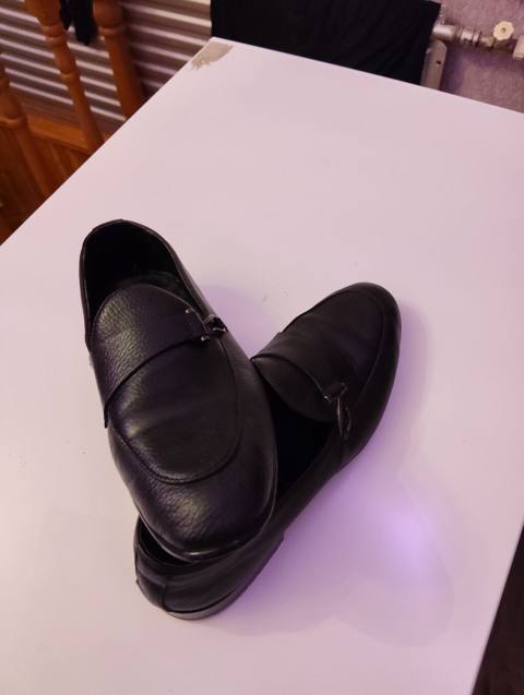 Kişi loaferləri – qara rəng, klassik dizayn - Model: Loafer (bağsız — ceyhun