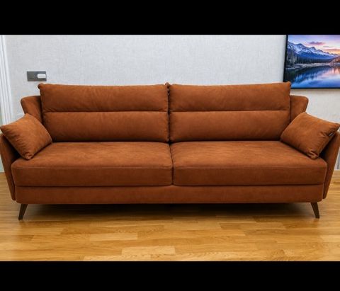 3 nəfərlik müasir dizaynlı divan - Rəng: isti kərpic/qəhvəyi — 450 ₼ · Bakı · Divanlər 3 nəfərlik müasir dizaynlı divan - Rəng: isti kərpic/qəhvəyi — Bakı