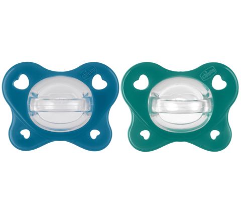 Əmzik dəsti Chicco Physioforma, 16-36 ay, silikon, mavi/yaşıl, 2 əd — Bakı