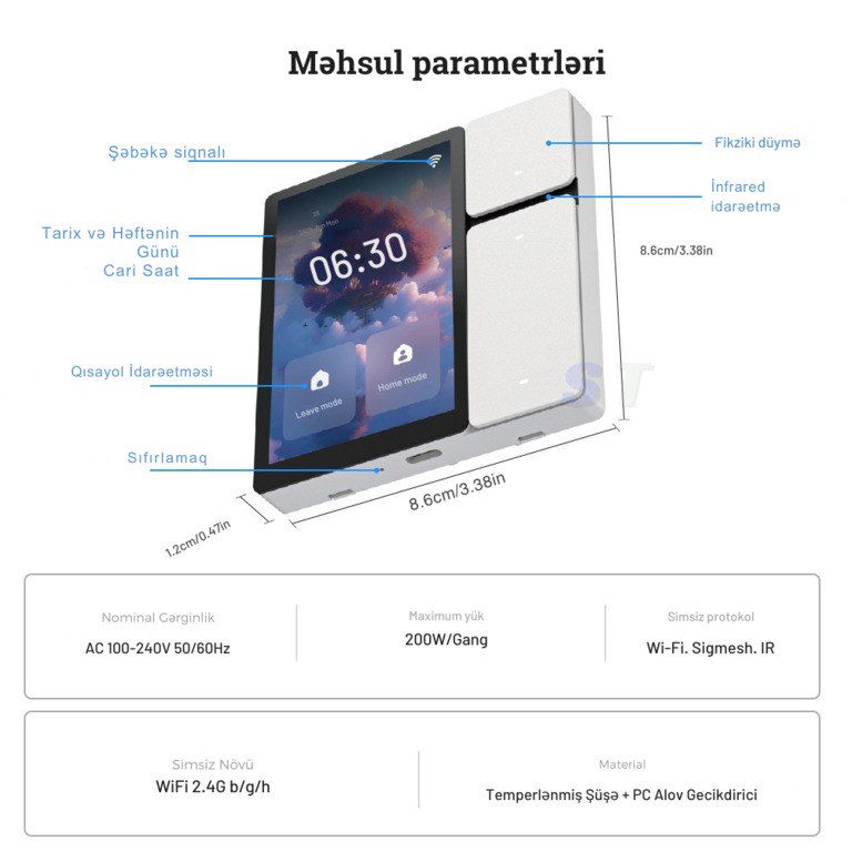 Ağıllı ev idarəetmə paneli — Ağıllı ev və təhlükəsizlik, Bakı (6)