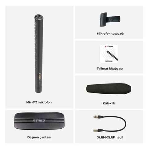 Synco Mic-D2 Hiperkardioid XLR Shotgun Mikrofon Film, TV, müsahibə — Микрофондар