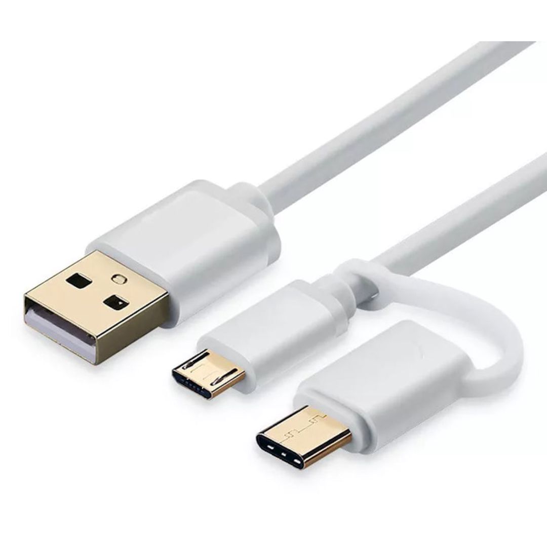 Kabel USB Xiaomi 2 in 1 Micro USB Type-C Cable Ağ — Telefonlar və qadjetlər, Bakı