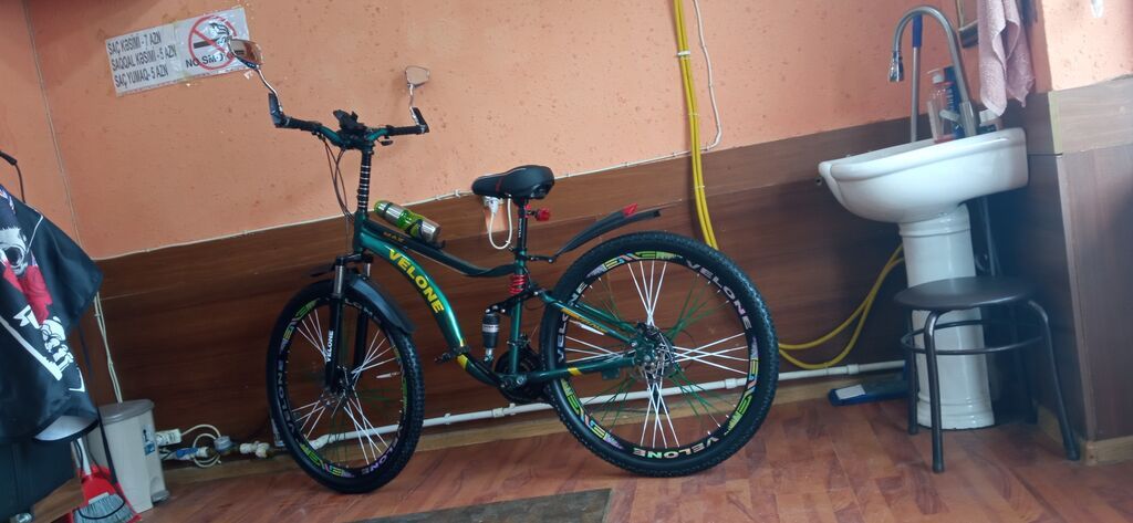 Velone dağ velosipedi - Çərçivə: amortizatorlu (full-suspension) — Yol velosipedləri, Bakı (6)