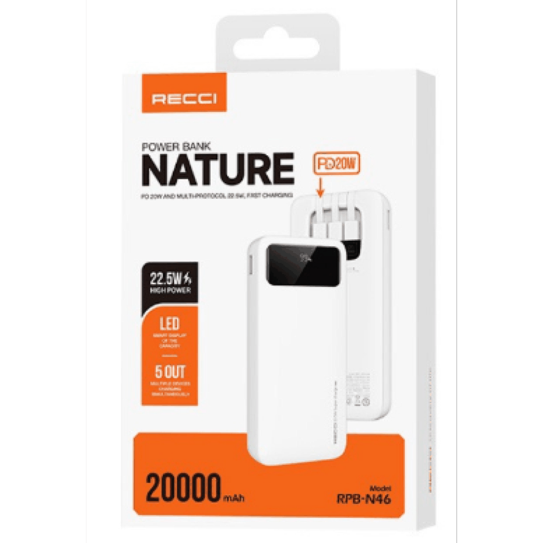 Recci RPB-N46 20000mAh Power Bank — Telefonlar və qadjetlər, Bakı (3)