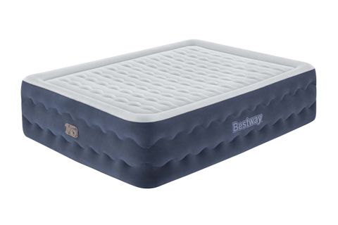 Şişmə ikinəfərlik döşək Bestway TriTech TruLeisure, ağ/mavi, 203x152x51 sm — Bakı