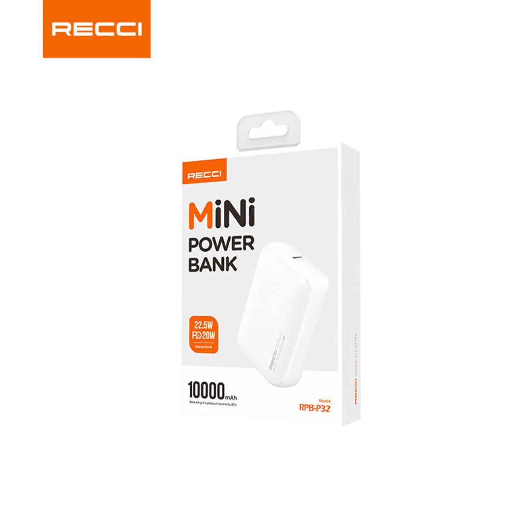 Power Bank Recci Mini Power Bank 10000mAh 22.5W PD20W - RPB-P32 — Telefonlar və qadjetlər, Bakı (2)
