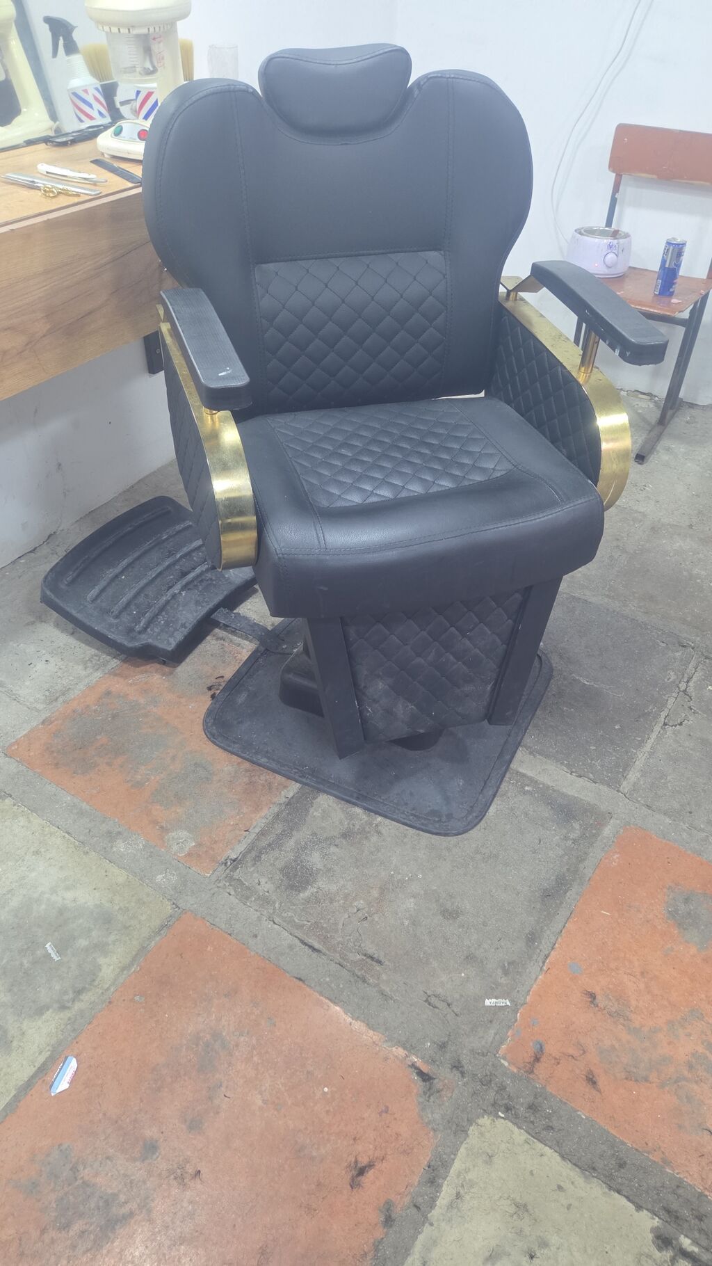 Salon üçün kreslo - Peşəkar bərbər/salon kreslosu - Qara rəng, romb — Kreslo, Bakı (3)