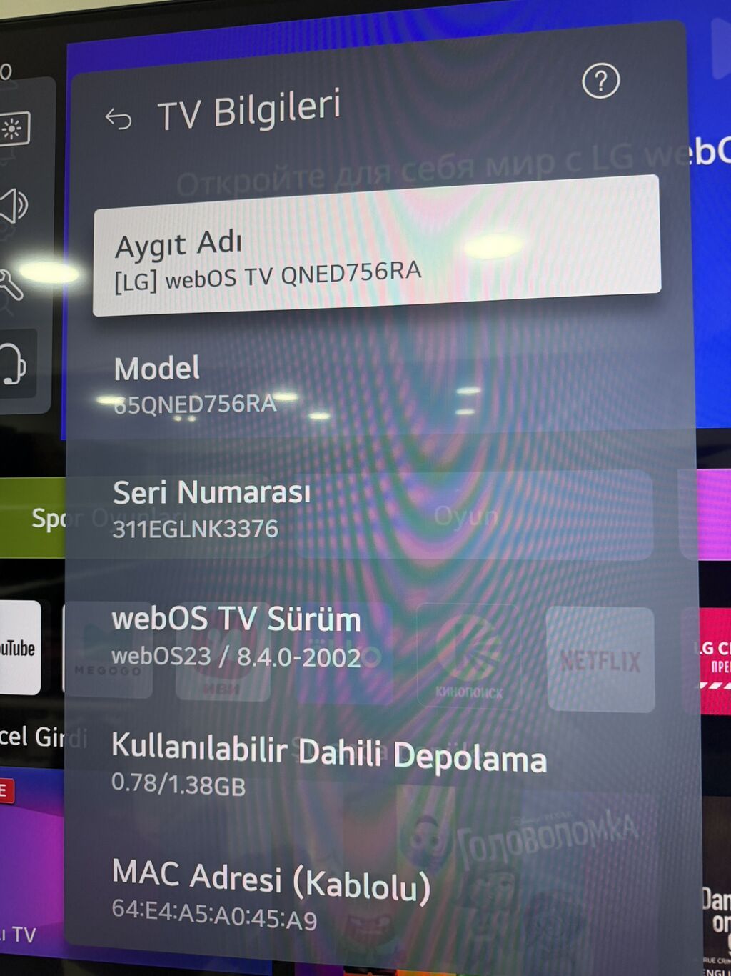LG 65QNED756RA Qned TV 65 düym böyük ekran 4K Ultra HD — Televizorlar, Bakı (2)