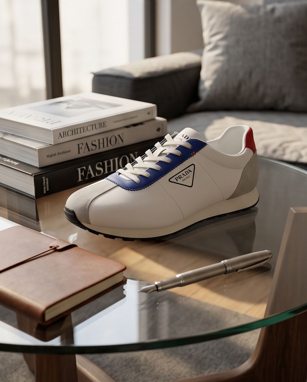 45 ölçü. Premium class. Prada kişi krossovkası – retro idman üslubunda — Krossovkalar, Bakı (3)