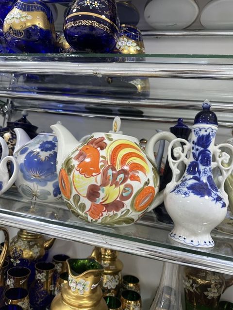 Dekorativ çaynik – əl işi naxışlı keramika - Material — Xırdalan