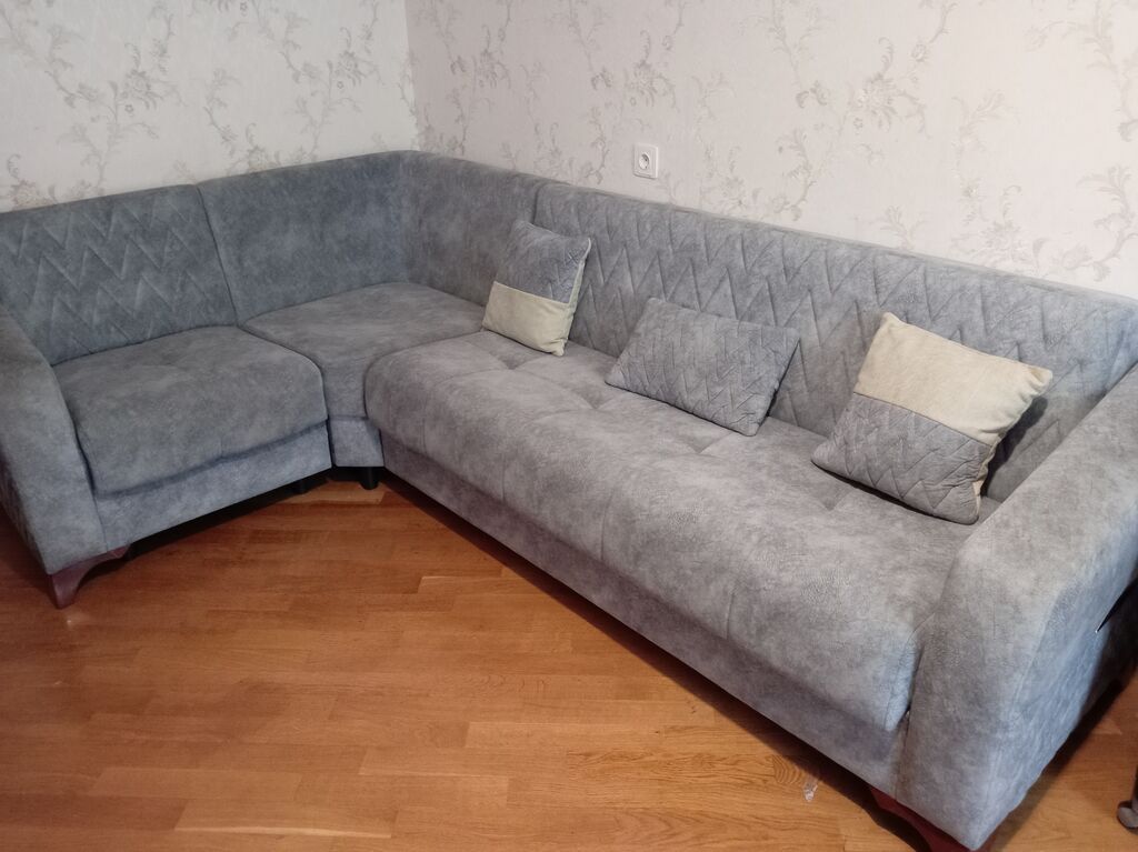 Künc divanı – çevrilən və sandıqlı - Forma: L-şəkilli künc divan — Divanlər, Bakı (3)