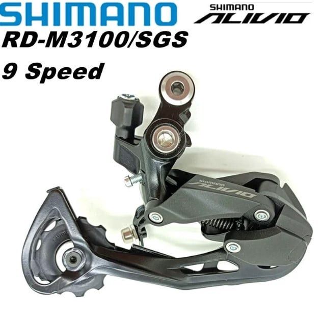 Velosiped üçün arxa ötürücü Shimano Alivio M3100, 9 pilləli, uzun qəfəs, alüminium, Qara - bikesport_31 — Mallar, Bakı