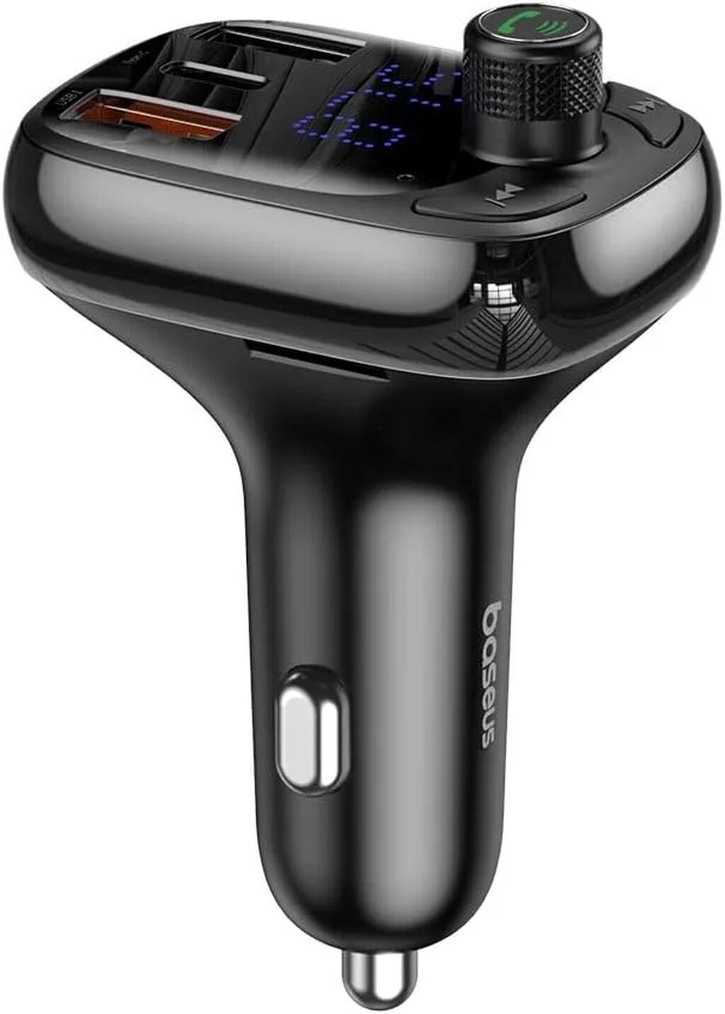 Baseus S-13 CCMT000101 Bluetooth 5.0 FM Modulyator və Avtomobil Şarj — Şarj cihazları, Bakı