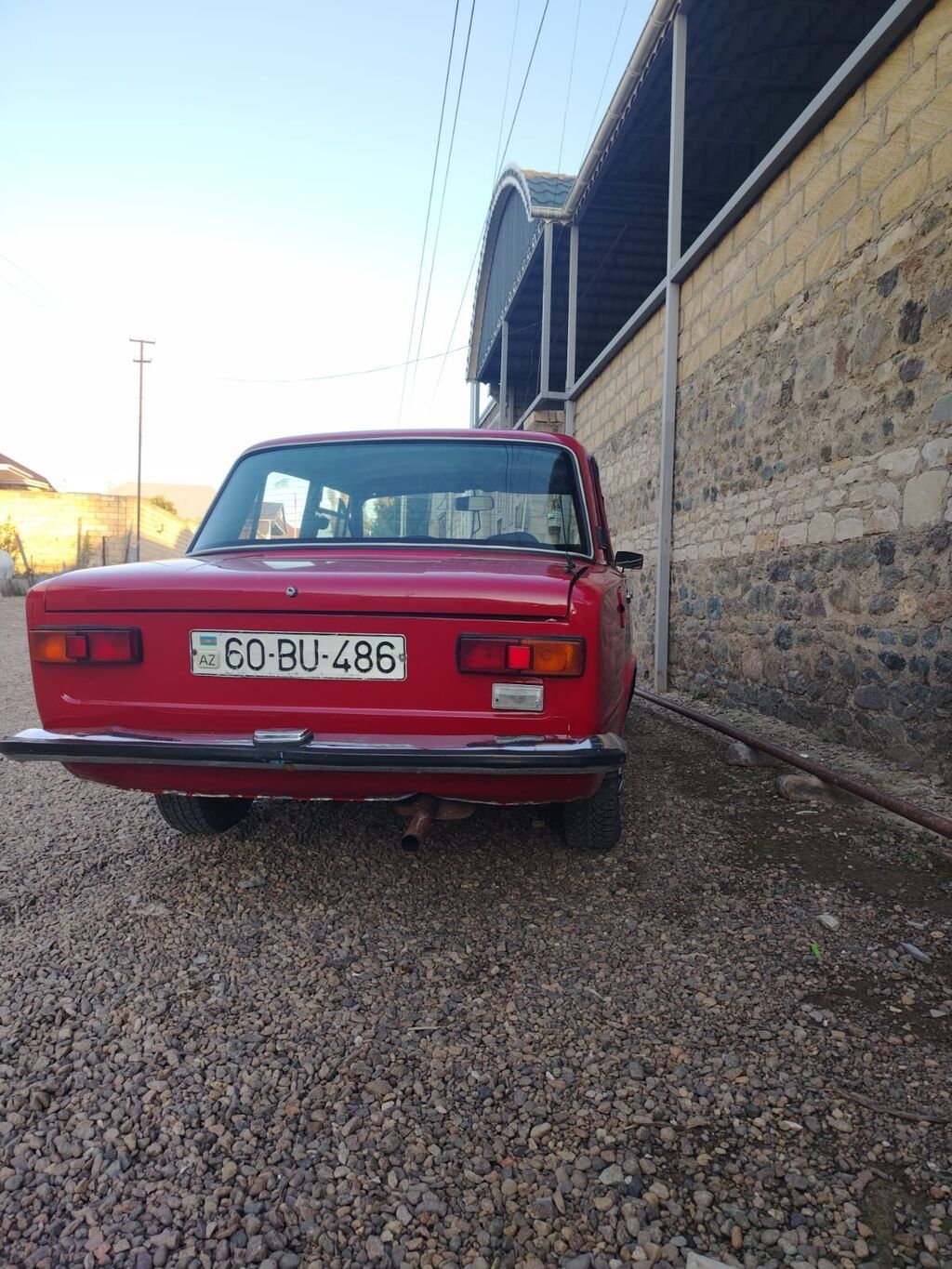 VAZ 2101, qırmızı rəngdə sedan - Kuzov: klassik “Jiquli” dizaynı 60-BU-486 — Avtomobillər, Tovuz (2)