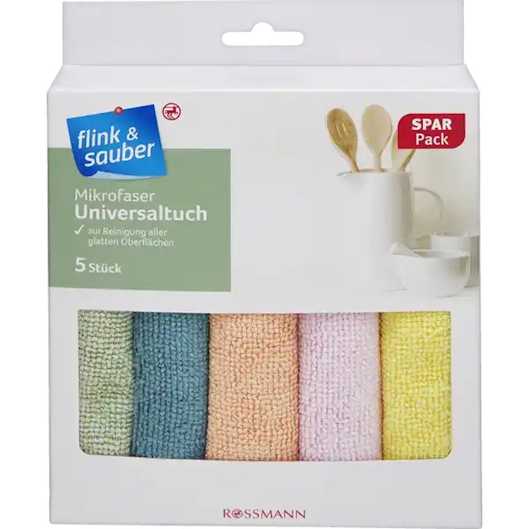 Təmizləmə üçün salfet dəsti Flink & Sauber Mikrofaser Universaltuch, 32x32 sm, 5 əd — Mallar, Bakı