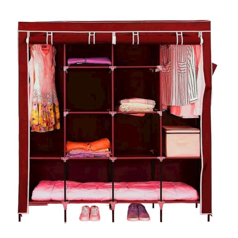 Portativ şkaf 88170 Wine Red, döşəməüstü, 45x170x170 sm, PVC/parça, tünd qırmızı — 74.77 ₼ · Bakı · Şkaflar Portativ şkaf 88170 Wine Red, döşəməüstü, 45x170x170 sm, PVC/parça, tünd qırmızı — Bakı
