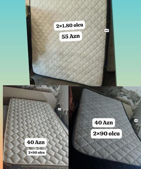 Matraslar var 11 ədəd ölçüsü 2/180 ortopetik 55 manata 2/90 olcude 40 — 40 ₼ · Bakı · Matraslar Matraslar var 11 ədəd ölçüsü 2/180 ortopetik 55 manata 2/90 olcude 40 — Bakı