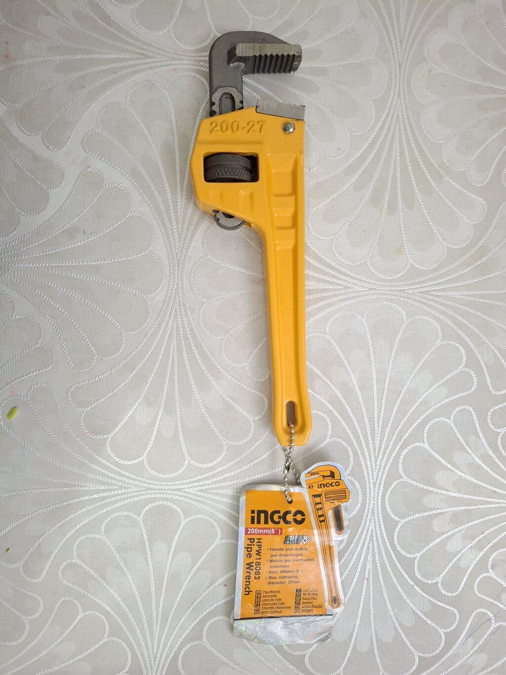 Ingco HPW0802 boru açarı - Ölçü: 200 mm (8") - Maks. sıxlama — Açarlar, Sumqayıt (4)