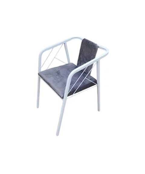 Paslanmaz Polad Stul EFM-0183 – Ağ/Boz (80x45x40 sm) EFM-0183 “Steel — Bakı