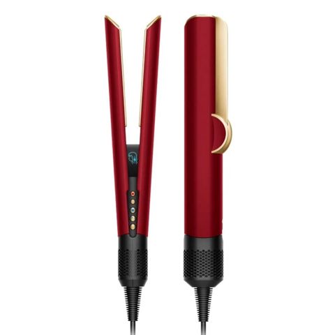 Dyson Airstrait HT01 Red Velvet Gold fen ütü Saçları eyni anda həm — Bakı