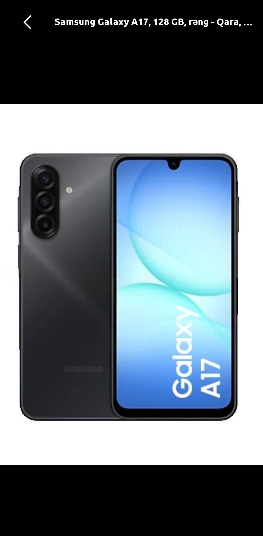 Samsung Galaxy A17, 256 GB, rəng - Qara, İki sim kartlı — Samsung, Bakı