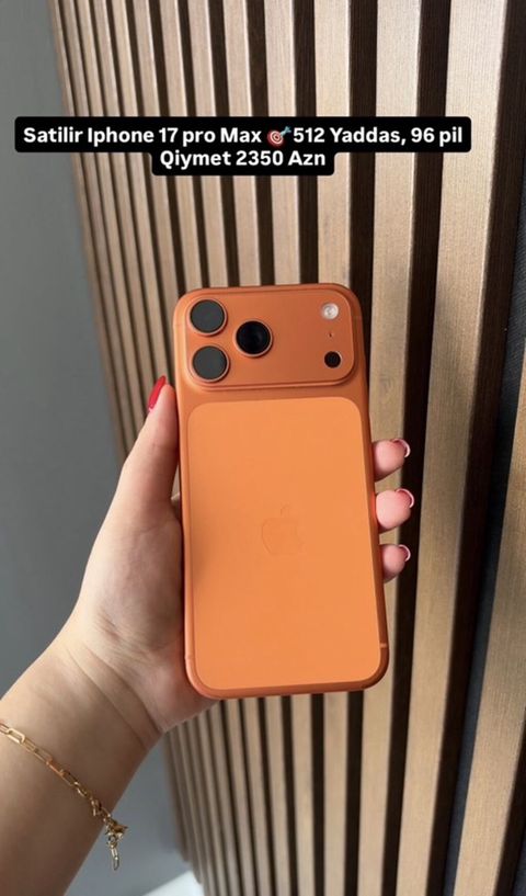 IPhone 17 Pro Max, 512 GB, Narıncı, Face ID — Bakı