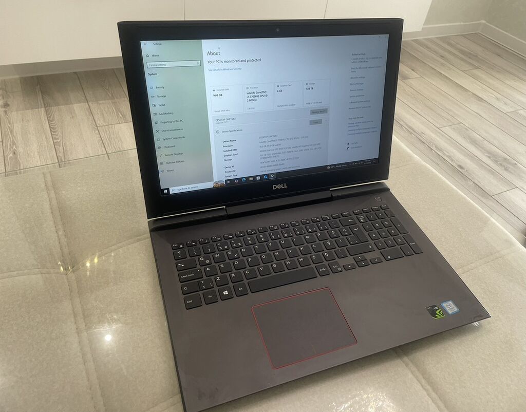 Videokart: Gtx 1050 ti Prosessor İntel core i7-7700HQ(Turbo 3.8GHz) — Dell, Xırdalan (4)