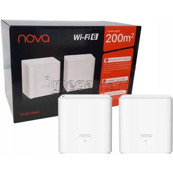 Mesh marşrutlaşdırıcısı Tenda Nova EX3 (2-pack) AX1500 Mesh WiFi 6 router (AC1501) — Kabelləri, adapterlər və keçidçilər, Bakı