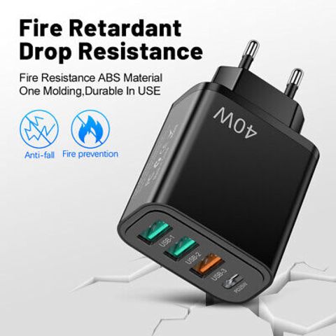 Adapter USB Type C Charger Type-C PD40W+3USB 3 A — Bakı
