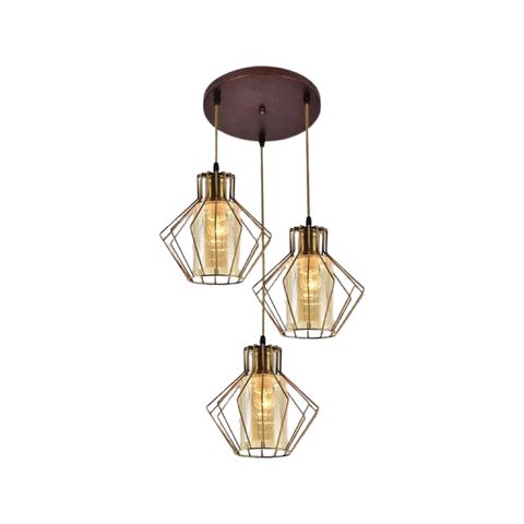 Asma çılçıraq Sparkled TM.31606 E27, qızılı — Bakı