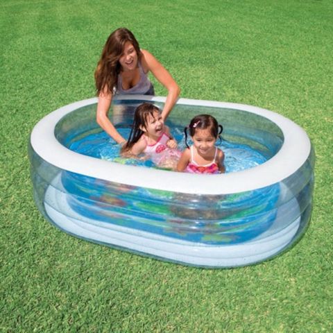 Şişmə hovuz Intex 57482, 163x107x46 sm, Vinil, Oval, 238 L, 3 yaşdan — Bakı