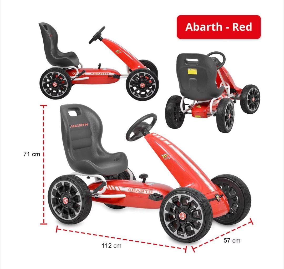 Uşaqlar üçün velomobil Abarth Premium FRD42 Red — Mallar, Bakı (2)