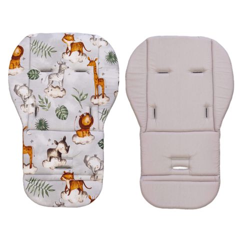 Uşaq arabası üçün döşək Softcare, boz/heyvanlar, 78х33 sm — Bakı