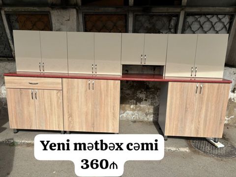 Metbex mebeli tezedi Olcusu 303sm Qiymet 360 manat Unvan — 360 ₼ · Digah · Mətbəx mobilyası Metbex mebeli tezedi Olcusu 303sm Qiymet 360 manat Unvan — Digah