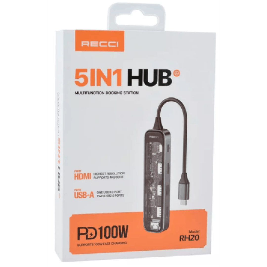 USB Hub Recci RH20 5in1 — Telefonlar və qadjetlər, Bakı (2)