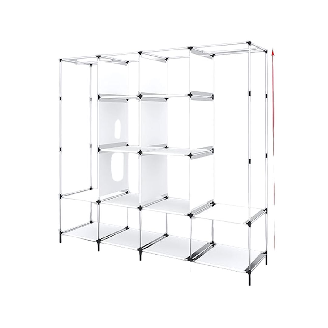 Portativ şkaf 88170 Gray, döşəməüstü, 165.5x42.5x166 sm, dəmir/plastik/parça, boz — Şkaflar, Bakı (2)