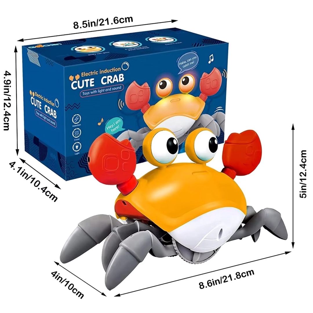 İnteraktiv oyuncaq Cute Crab, 21.8x10x12.4 sm, 12 aydan, sarı — Mallar, Bakı (2)