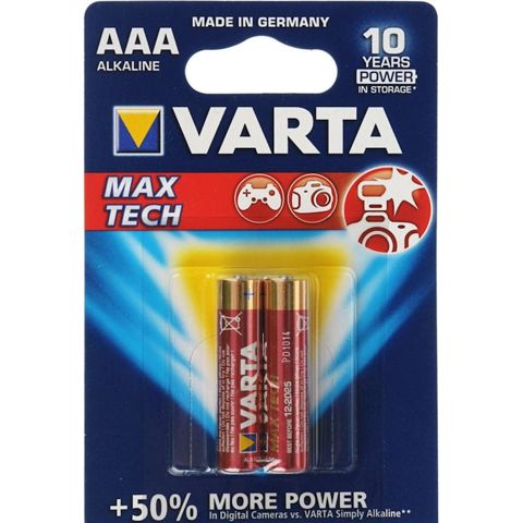 Batareya Varta Max Tech 4703 LR03 AAA 1.5 V, 2 əd — 4.5 ₼ · Bakı · Batareyalar və şarj cihazları Batareya Varta Max Tech 4703 LR03 AAA 1.5 V, 2 əd — Bakı