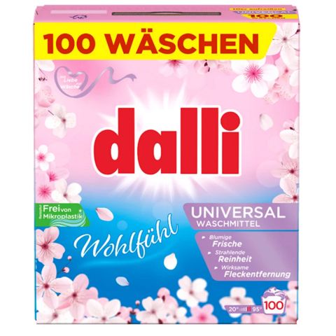 Yuyucu toz Dalli Universal Waschmittelpulver ağ və rəngli paltarlar üçün, 6 kq, 100 yuma — Bakı